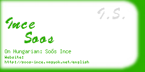 ince soos business card