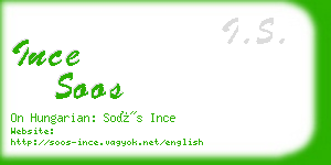 ince soos business card